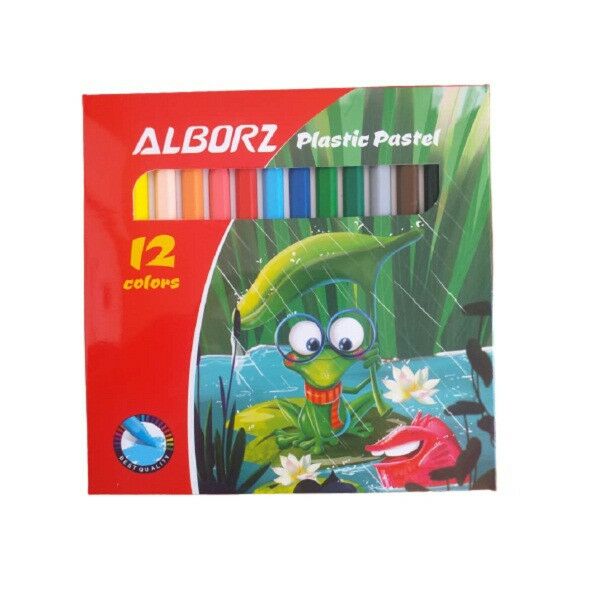 مداد شمعی 12 رنگ البرز