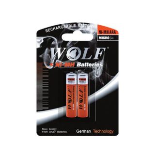 باتری نیم قلمی با قابلیت امکان شارژ کردن (wolf) در بسته های 2 عددی